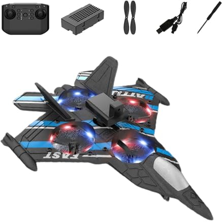 Perfeclan RC-Flugzeugdrohne, RC-Quadcopter, 2,4 GHz, mit Kamera, 3 Geschwindigkeitsmodi für Anfänger, Ferngesteuerter Flugzeug-Quadcopter-Hubschrauber