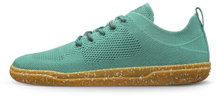 GROUNDIES Sneaker Damen Barfußschuhe Barefoot Active Knit Vegan Grün, Schuhgröße:EUR 39