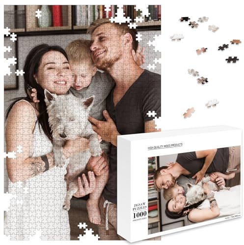 MJARTORIA Personalisiert Puzzle Selbst Gestalten 35 70 120 200 300 500 1000 Teile, Fotopuzzle mit Eigenem Bild Text Namen Geschenk für Erwachsene Jungen Mädchen Kinder