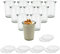 mikken Lot de 10 verres à yaourt avec couvercle de 150 ml, verres à dessert, gobelets à yaourt, également compatibles avec Thermomix Varoma