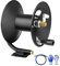 MEKOH Avvolgitubo per idropulitrice da 15 m x 0,9 cm / 1,6 m x 0,6 cm, 4000 PSI Heavy Duty Power Washer Avvolgitubo con raccordo M22-14, bobina in metallo a manovella con montaggio a parete/rimorchio