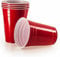 Hyper Mart 100Pcs Red American Style Party Frat Beer Pong American Game Reusable Cups (16oz)