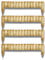 (Pack of 4) 1M Log Wooden Fixed Picket Log Border Fence, Natural Wooden Border Edging, Wooden Edging Fence, Garden fence, Wooden border Fence Roll for Flower Beds Lawns Paths