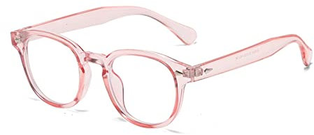YUELUQU Blaulichtfilterbrille Computerbrille Superleichtes Modeaccessoire Unisex für Damen Herren (Rosa)