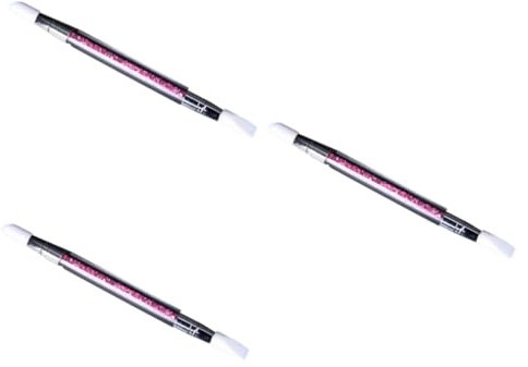 MERRYHAPY 3pcs Acrylic Handle Nail Art Pen Set Silicone Head Rhinestones Dual Head Nail Art Pen for Gel Polish Kit