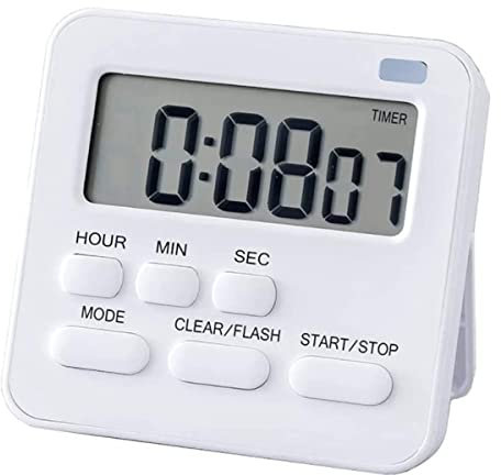 BLASHRD KüChen, Eier Uhr mit Uhr, Digital Stopp Uhr mit Lautem LCD Alarm zum Kochen, Backen, Sport, Lernen Usw