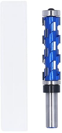 Spiral Flush Trim Router Bit, 1/2in Shank Solid Carbide Flush Trim Spiral Router Bit with Double Bearing, Compact Flush Trim Spiral Router Bit for Various Woodworking Applications