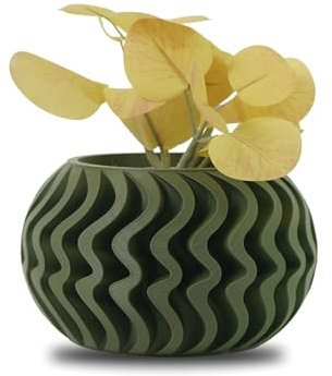 Brume - Maceta Decorativa de Interior para Plantas Sintéticas, Suculentas y Cactus - Diseño Original de Pequeña Mini Maceta para Casa y Salón