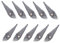 ROMISBABA 10st Weihnachtsflaschen-set Christbaumschmuck Weihnachtsflaschenhut Weihnachtskugeln Weihnachten Rotwein Flaschenverschluss Weinflasche Dekorativer Hut Nicht Gewebt Grey
