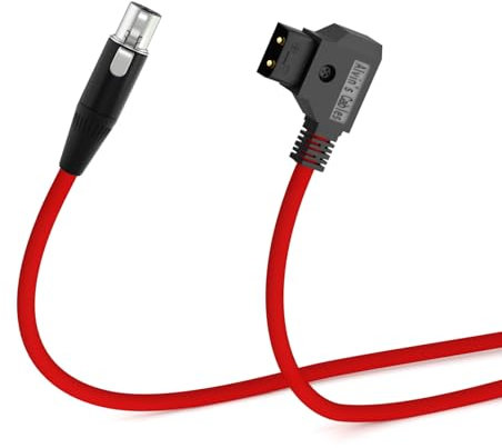 Alvin's Cables TVLogic-Stromkabel, Mini-XLR-4-Pin-Buchse auf D-Tap, ultraweiches Kabel für TVLogic-Feld Monitor