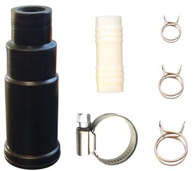 Dishwasher Drain Hose Adapter Compatible with Insinkerator Garbage Disposals, Dishwasher Hose Connector Kit Include 1 Inlet Connector, 1 Hose Clamp and 3 Spring Clamps