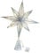 LeeQinersw Weihnachtsbaumspitze Stern Beleuchtet, Christbaumspitze Beleuchtet mit Eingebautem, 3D Geometrisch Stern Weihnachtsbaumspitze für Weihnachtsdekoration Neujahr Dekor, 20 cm Silber