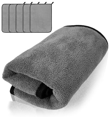 6 Pack Car Drying Towel Two-layer Thickened Microfibre Cloth 500GSM 40 * 30cm Cleaning Cloths Microfibre Cloth Drying Cloth Super Absorbent Cloth for Household and Car Washing