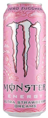 Monster Energy Ultra Strawberry Dreams Bevanda Energetica al Gusto di Fragola 500ml