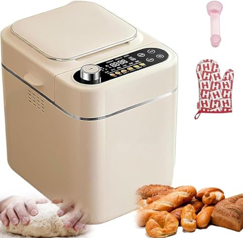 LPONAA Macchina per Il Pane Automatica, Macchina per Il Pane con Distributore Automatico di Noci, 26 Funzioni Preimpostate, Timer da 13 Ore E Mantenimento in Caldo da 1 Ora, capacità da 500 G