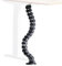 Lavieva Heavy Duty Cable Management Spine - Adjustable Quad Entry Organizer for Standing/Height-Adjustable Desk, 130cm Flexible Wire Protector，Under Desk Wire Hider for Home Office (Black)