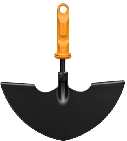 Fiskars OneClick Rasenkantenstecher, Aufsatz für saubere Rasenkanten | Müheloses Wechseln mit nur einem Klick, Langlebige Borstahlklinge, Schwarz/Orange, 1080689