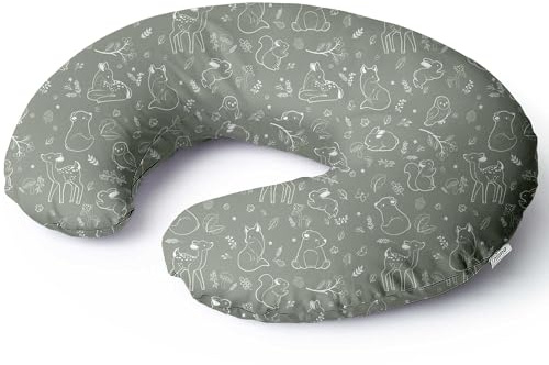 Niimo® Stillkissen Klein für Baby – Stillkissen in Halbmond Form | 15,5 x 39 cm, Bezug aus 100 % Baumwolle, OEKO-TEX® Standard 100, Atmungsaktiv & Waschbar, Ideal zum Stillen & Füttern