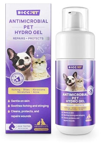 HICC PET Wundgel für Hunde 100 ml, Ohne Ausspülen | Wundheilsalbe hilft bei Hot Spots, Entzündungen, Bissen, Kratzer, Wundsalbe für Haustiere, Hunde, Katzen, Kaninchen, Pferde