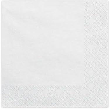 Servietten Uni 20Stk./33x33cm | Weiß