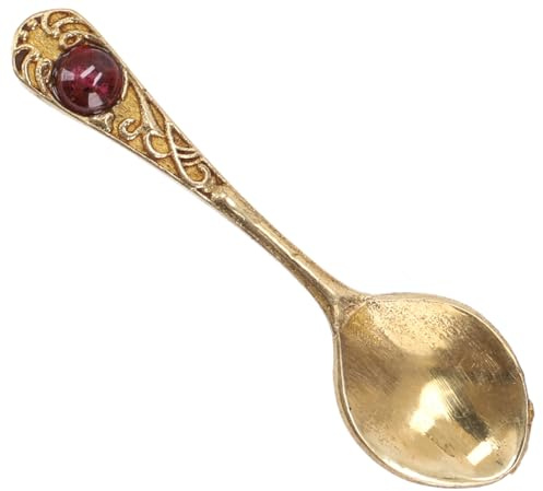 GURU SHOP Mini Löffel, Teelöffel, Kettenanhänger | Handgefertigter Modeschmuck, Unikate, ideal für jeden Anlass, für Frauen.