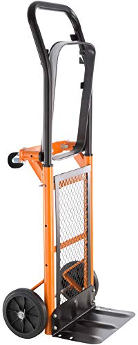 tectake® Diable demenagement Chariot de Transport Max. 80kg Pneus Tout Terrain Solides Diable escalier Chariot à roulettes Kit déménagement pour Maison Bureau Salon Professionnel Poubelle
