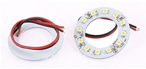 sourcingmap 2pz Auto 1210 12 diodi LED Angel Lampada Faro Di 40mm Dia