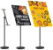 Support d'information réglable en hauteur, porte affiche, support de présentation pour l'extérieur, supports de panneau porte menu restaurant, hauteur du panneau réglable 23.65-39.4pouce（Noir）