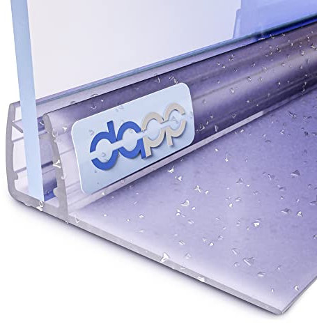 Duschdichtung 170cm | Dichtung für 3,5mm – 5mm Glastür Stärke | UK01 | Wasserablaufprofil Wasserabweisprofil | Duschkabinen Duschabdichtung Duschwand | Ersatzteile für Duschkabine | Transparent