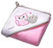 Baby Kind Kapuzenbadetuch 100x100 cm GROSS und SUPERWEICH, Badetuch, Strandtuch, duschtuch, Handtuch (rosa)