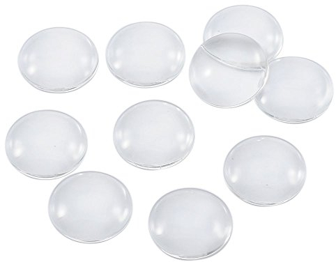 SiAura material - Cabuchones, cristal, redondos, 8 mm, 20 unidades