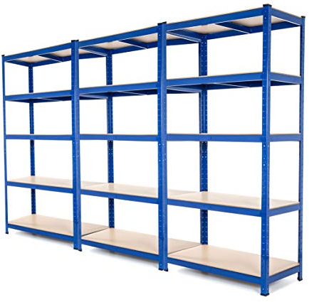 Racking Solutions Heavy Duty Garage Racking 3 Bay MEGA DEAL 200KG Per Shelf (1800mm H x 900mm W x 600mm D)