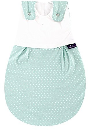 Träumeland S0100302 Außenschlafsack LIEBMICH Pünktchen mint, Größe 50/56, mehrfarbig