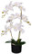 Leaf Design UK - Orchidea artificiale realistica in vaso, 65 cm, colore: Bianco
