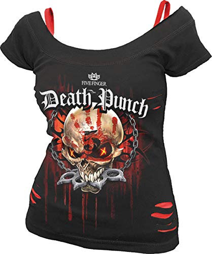 Spiral - 5Fdp - Assassin - 2In1 Red Ripped Top Black - XL