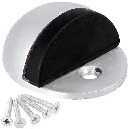 White Hinge 50mm Aluminium Floor Mounted Dome Door Stop