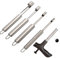 Coralpearl Kokosnuss Öffner Werkzeug Punch Tap Knife für Thai Hawaii Fresh Grün Young Coconut Wasser Fruit Corer Edelstahl Core Seed Remover Pitter für Apfel Birne Kirschen Oliven,Drill Pull Kit