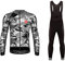 UGLY FROG Herren Fahrradtrikot，Winter Wear Outdoor Herren Radtrikot Set Fahrradbekleidung Langarm Fleece Warm Fahrrad Trikot und Radlerhose mit 3D Sitzpolster