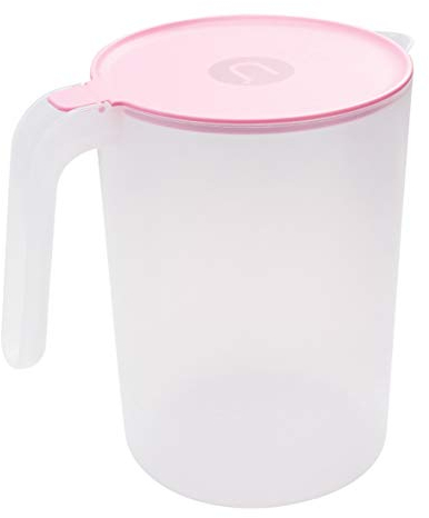 HEMOTON 2000ML Kühlschrankkrug Wasserkaraffe mit Deckel Wasserkrug Saftkaraffe Kunststoff für Heiß Kaltsaft Tee Saft Getränke Milch