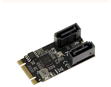 KALEA-INFORMATIQUE M.2 Controller-Karte (M2 NGFF) Typ PCIe M oder B+M Key 2 SATA 3.0 6Gbps Port mit JMB582 Chipsatz.