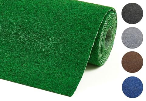 misento Kunstrasen Outdoor Teppich - wetterfester Rasenteppich für Balkon, Terrasse & Garten - leicht zu verlegen - 200 x 500 cm, Grün