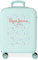 Pepe Jeans Leslie Kabinentrolley, blau, 38 x 55 x 20 cm, Hartplastik, seitlicher Kombinationsverschluss, 34 l, 2,74 kg, 4 Räder, Handgepäck, Türkis