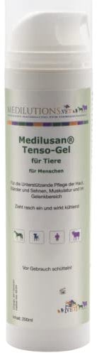 Medilusan Tenso-Gel, Kühlgel für Mensch und Tier, Pferde-Salbe, schmerzlindernd und durchblutungsfördernd, 200ml