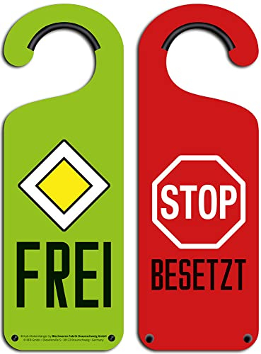 Kult-Klinkenhänger Türhänger Doorhanger - FREI -BESETZT - VERKEHRSZEICHEN - KL04 Türschild Blechschild