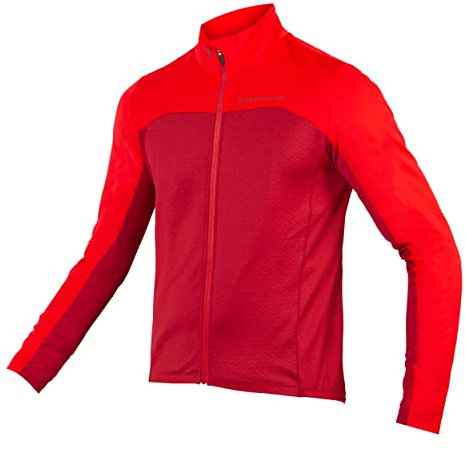 Endura Mens FS260 Road Cycling Jersey Roubaix Rust Red, Small
