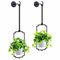 Bomclap Hängeblumentopf, 2 Stück Hängende Blumentopf für Innen- und Außenpflanzen mit Haken aus Metall & Melamin Blumentopf, Moderner Wand- und Deckenpflanzer