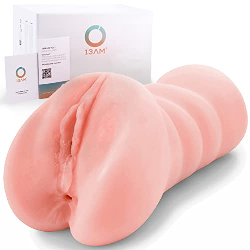 13AM realistischer Masturbator für Männer mit 2 Eingängen: Anal und vaginal [Version 2023] – 584 Gramm – Taschenmuschi realistisch und groß – Taschenmuschi - Pocket Pussy