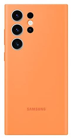 Samsung Galaxy S23 Ultra Silicone Phone Case, Protective Cover w/Color Variety, Smooth Grip, Soft and Sleek Design, US Version, EF-PS918TOEGUS, Orange