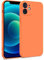 MyGadget TPU Case for iPhone 12 Mini - Cover Dual Layer with Camera Protection | Inner Lining - Soft Touch Rubber & Anti-Scratch Shell Orange
