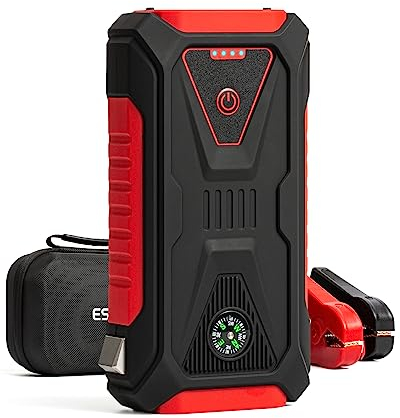 ESSAGER Auto-Starter 1500A Spitzenstrom 20000mAh Tragbare Starthilfe PD 60W Schnellladung, Outdoor Multifunktionale Power Bank mit LED-Notlicht für bis zu 7,5L Benzin und 6,0L Dieselmotoren